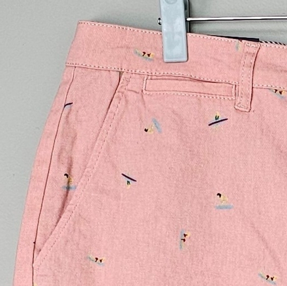 Jachs New York Men's Pink Surfer Print Twill Bleecker Shorts Size 32 - Picture 4 of 9
